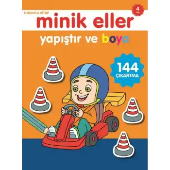 Minik Eller Yapıştır Ve Boya - Turuncu Kitap