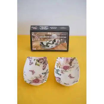 Dijital Baskılı 2li Dikdörtgen Kayık Tabak