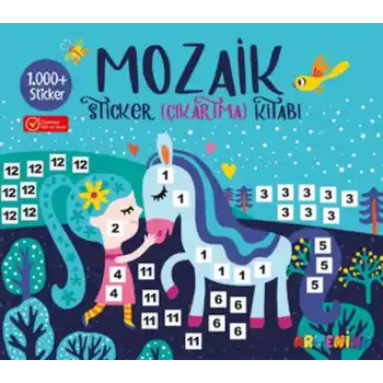 Mozaik Sticker Çıkartma Kitabı - Turkuaz