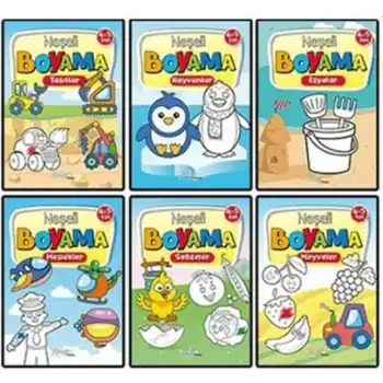 Neşeli Boyama 6 Kitap Set 4-5 Yaş