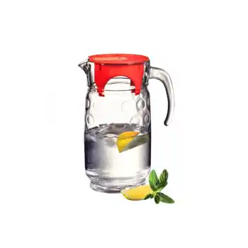 Paşabahçe 43794 Rings Kırmızı Kapaklı Cam Sürahi 1700 cc