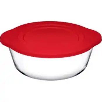 Paşabahçe Borcam 59123 Yuvarlak Tencere Kırmızı Kapaklı