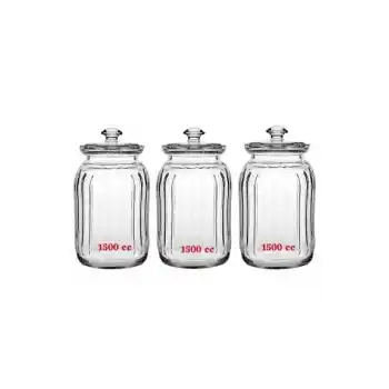 Paşabahçe Viva Cam Kavanoz 1500 Cc X 3 Adet ( 96394)