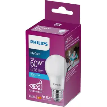 Philips Led Ampul 60Watt Beyaz Işık 6500k
