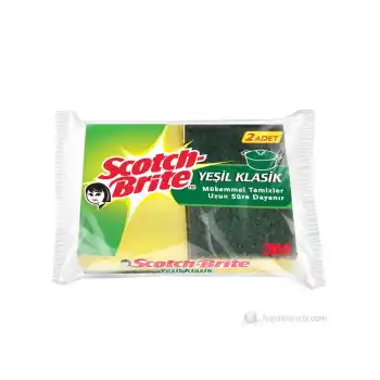 Scotch Brite Yeşil Klasik Sünger 2li