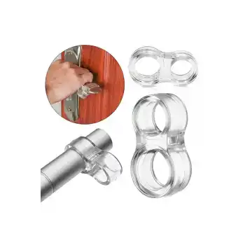 Şeffaf Silikon Plastik Kapı Kolu Tutucu, Tutacağı Durdurucu Pencere Tamponu Stoperi (5 ADET)