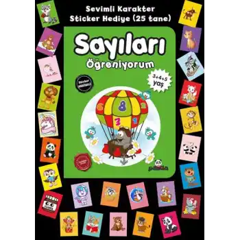 Stickerlı 3+4+5 Yaş Sayıları Öğreniyorum