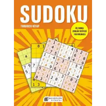 Sudoku Turuncu Kitap - Üç Farklı Zorluk Seviyesi 159 Bulmaca