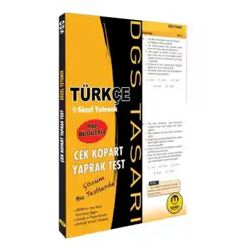 Tasarı DGS Türkçe Sözel Yetenek Yaprak Test Çek Kopart