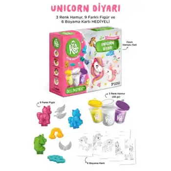 Unicorn Diyarı Oyun Hamuru Seti (18 Parça - 362 Gr)