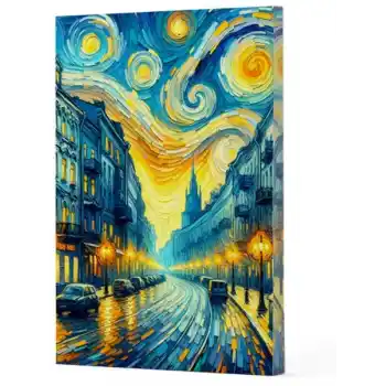 Van Gogh 6 - Sokak Çizgili Yan Boyamalı Defter