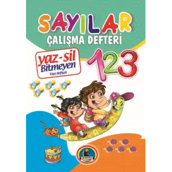 Yaz-Sil Sayılar Bitmeyen Yazı Defteri+Tahta Kalemi