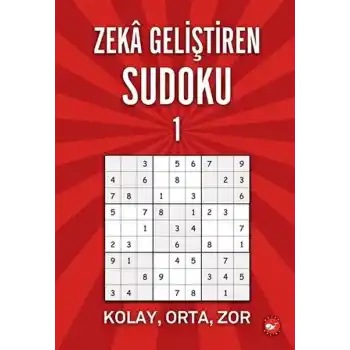 Zeka Geliştiren Sudoku 1 Kolay - Orta - Zor