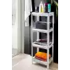4 Katlı Beyaz Organizer Raf