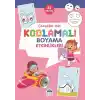 Çocuklar İçin Kodlamalı Boyama Etkinlikleri - Pembe - 32 Etkinlik