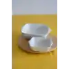 Ecr Seramik 2li Kare Fırın Kabı 21Cm