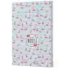 Flamingo 4 - Yan Boyamalı Çizgili Defter