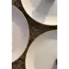 6lı Servis Tabağı Beyaz Gold 26cm G2806