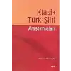 Klasik Türk Şiiri Araştırmaları