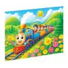 Renkli Tren Ahşap Puzzle