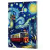 Van Gogh 1 - Galata Çizgili Yan Boyamalı Defter