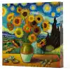 Van Gogh 10 Ayçiçekleri - Çizgisiz Yan Boyamalı Defter
