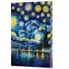 Van Gogh 7 - Yıldızlı Gece Çizgili Yan Boyamalı Defter