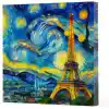 Van Gogh 9 Eyfel Kulesi - Çizgisiz Yan Boyamalı Defter