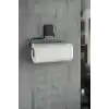 Yapışkanlı Siyah Kağıt Rulo Havluluk, Peçetelik, Yapışkanlı Tasarım, Banyo Askısı