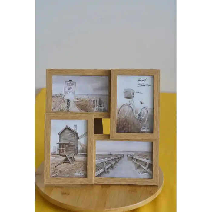 Ahşap Resim Çerçevesi 4Lü 10X15