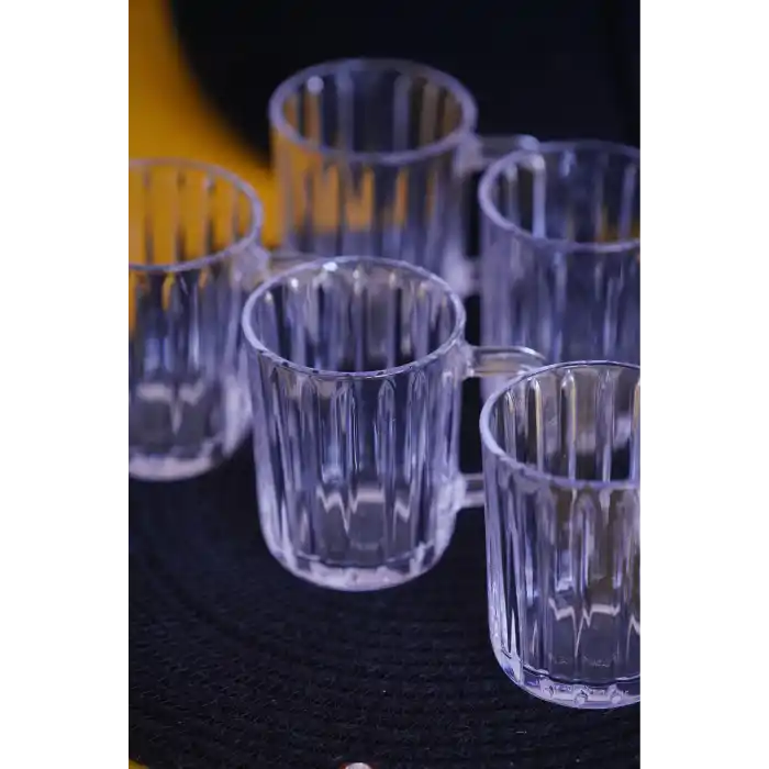 Panayır Home Blinkmax Kulplu Şeffaf 6lı Fincan Bardak GLS-209