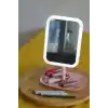 Led Işıklı Kare Makyaj Aynası Şarj edilebilir 3 Farklı Renk