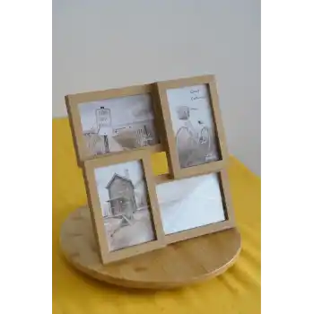 Ahşap Resim Çerçevesi 4Lü 10X15