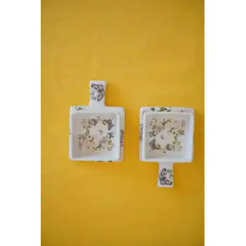 Dijital Baskılı 2li Kare Sunum ve Kahvaltılık