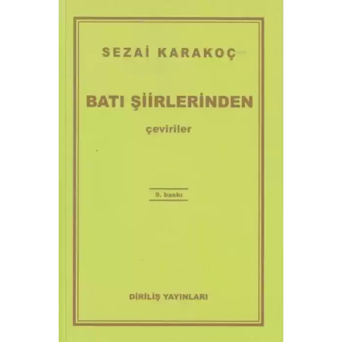Batı Şiirlerinden Çeviriler