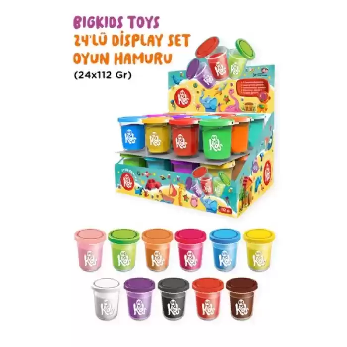 Bigkids Toys / 24’Lü Display Kutu Oyun Hamuru (24X112 Gr)