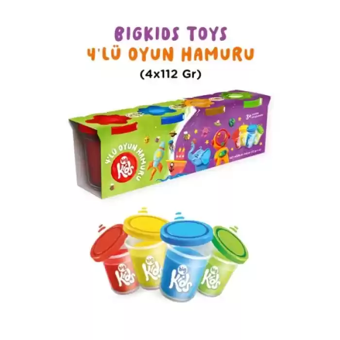Bigkids Toys / 4Lü Oyun Hamuru (4X112 Gr)
