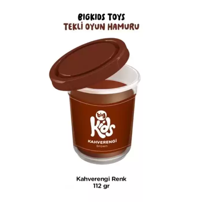 Bigkids Toys / Kahverengi - 12li Oyun Hamuru (112 Gr)
