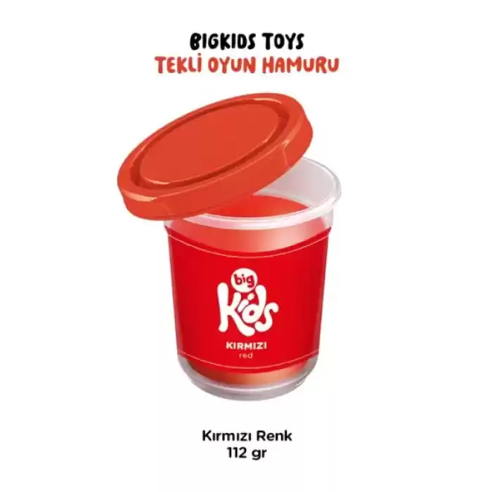 Bigkids Toys / Kırmızı - 12li Oyun Hamuru (112 Gr)