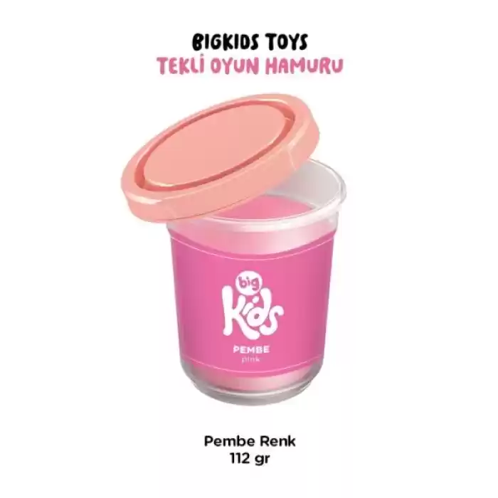 Bigkids Toys / Pembe - 12li Oyun Hamuru (112 Gr)