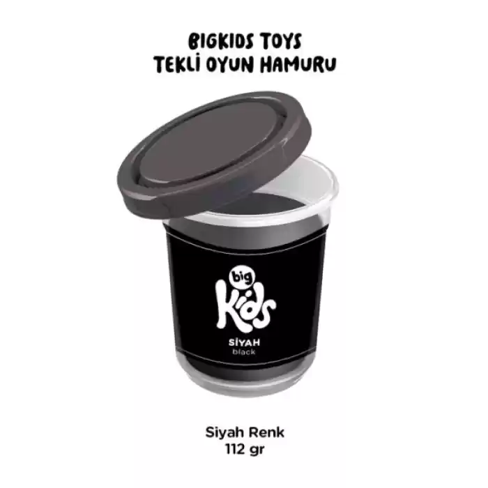 Bigkids Toys / Siyah - 12li Oyun Hamuru (112 Gr)