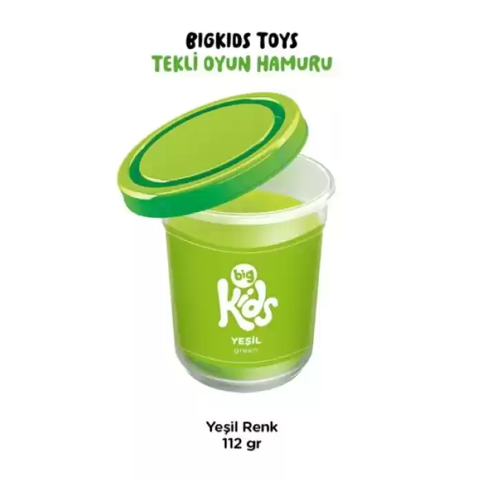 Bigkids Toys / Yeşil - 12li Oyun Hamuru (112 Gr)