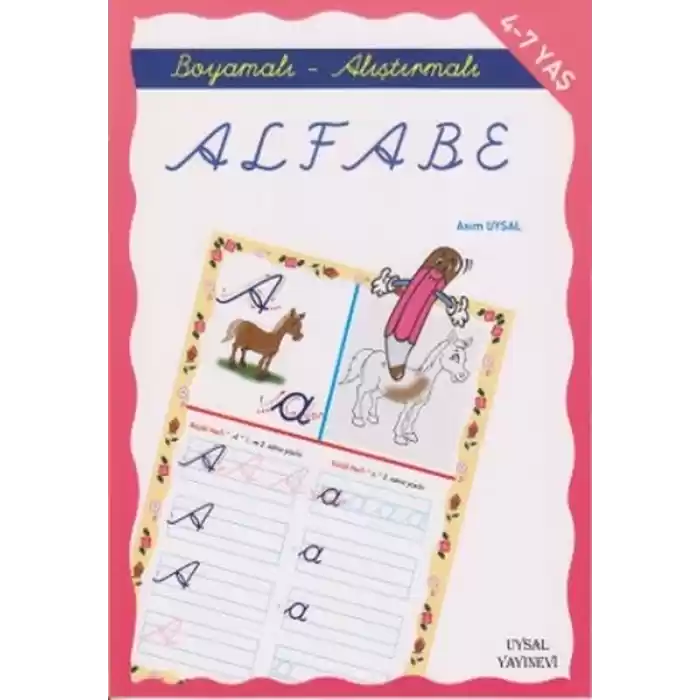 Boyamalı ve Alıştırmalı Türkçe Alfabe