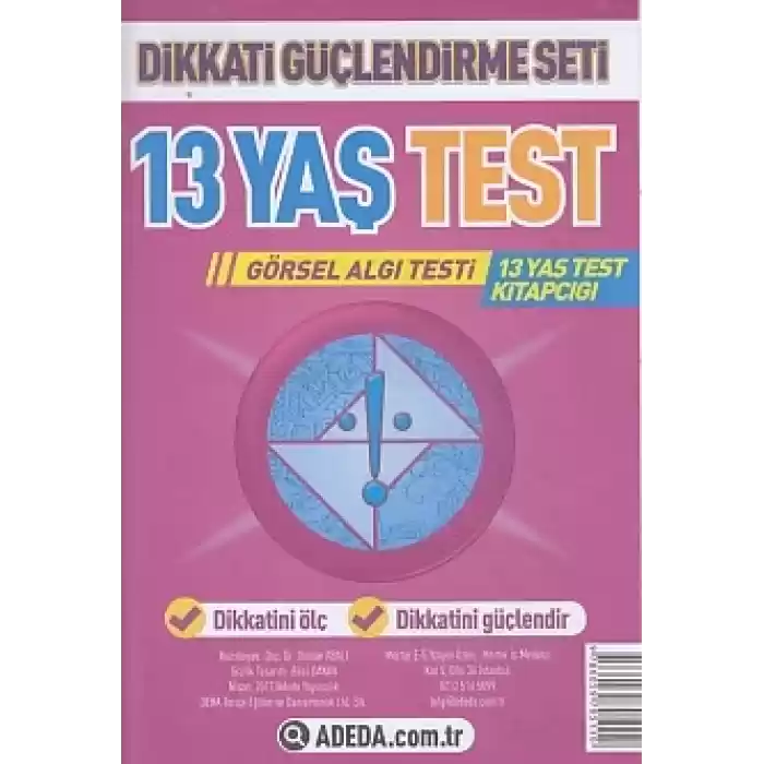 Dikkati Güçlendirme Seti 13 Yaş Test