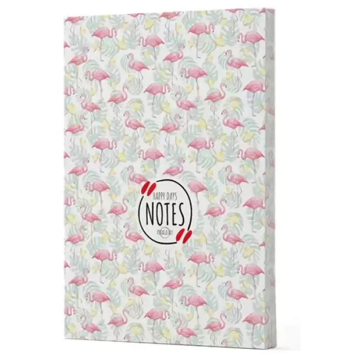 Flamingo 3 - Yan Boyamalı Çizgili Defter