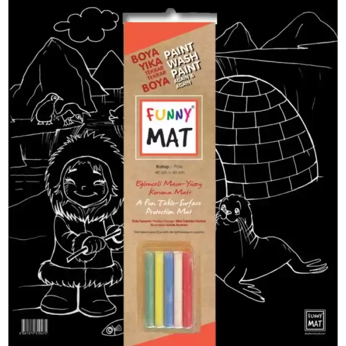 Funny Mat Black Kutup (Tebeşirli)