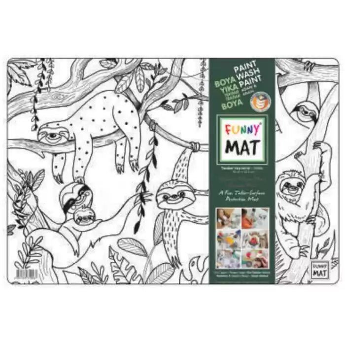 Funny Mat - Tembel Hayvanlar 33,5x48cm