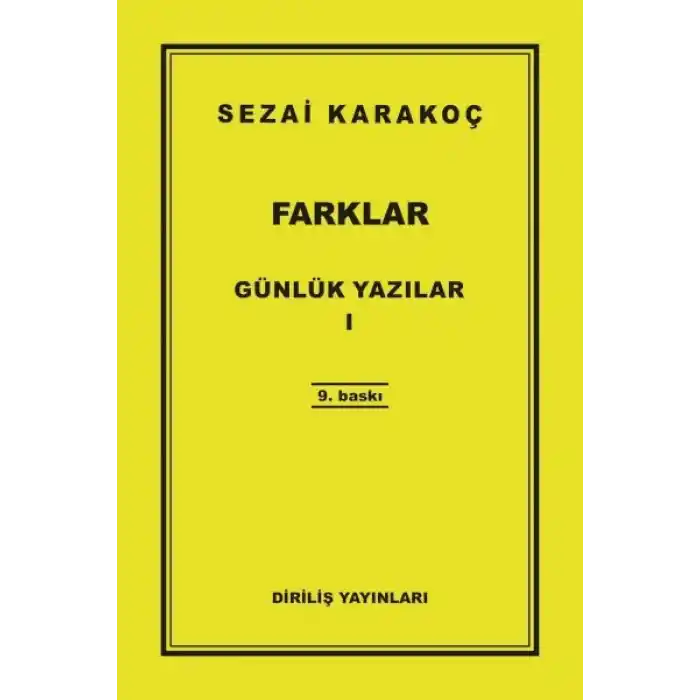 Günlük Yazılar 1 - Farklar