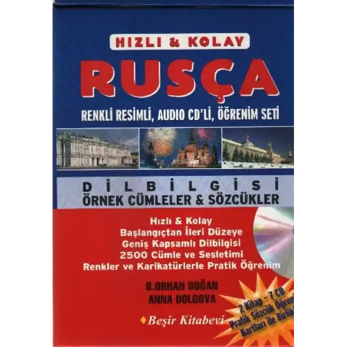 Hızlı-Kolay Rusça Öğrenim Seti (2 Kitap+3 CD Pratik Öğrenim Kartları ile Birlikte)