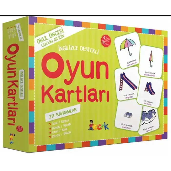 İngilizce Destekli Oyun Kartları - Zıt Kavramlar